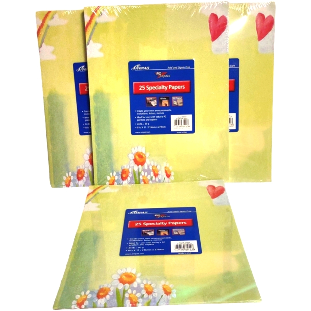 Ampad Sunflower Heart Computer Copy Specialty Paper Office Or Craft Supplies New